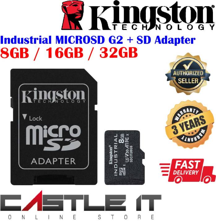 Kingston Industrial MICROSD G2 8GB 16GB 32GB Memory Card (SDCIT2/8GB