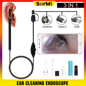Medical In Ear Cleaning Endoscope Spoon Mini Camera Ear Picker Ear Wax Removal Visual Ear Mouth Nose Otoscope Support Android PC Eyebrow Wax Kit - Lazada