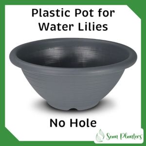 【Sean Planters’】Felton Grey-Black Plastic Pot (No Hole) For Water Lily Lotus Aquatic Plants Fish Tank Felton waterlily pot lotus pot 灰黑色塑料花盆无孔 适合睡莲荷花莲花养鱼缸 睡莲盆荷花盆