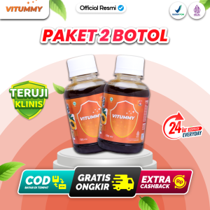 Vitummy Duo-Pack Suplemen Bayi - Madu & Ekstrak Alami untuk Kesehatan Cacingan & Nafsu Makan