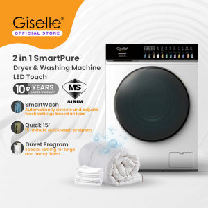 Giselle Front Load Washing Machine & Fryer | Smart Washer | Rapid 42 | Scheduled Wash | Energy Saving 10KG/7KG