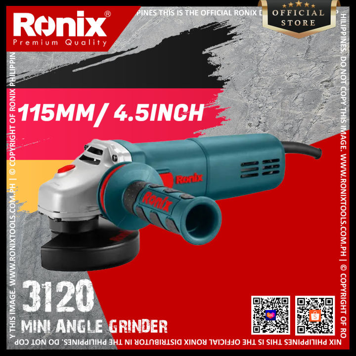 Ronix Model 3120 220V 100mm 115mm 720W Mini Electric Angle Grinder for Cutting and Grinding