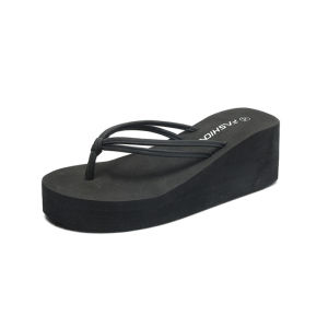 [Free Shipping] WomenS Beach Flip-Flops 2026 New Model Wedge Heel Thick Sole Height-Increasing For Petite Women Suitable For Outdoor Wear