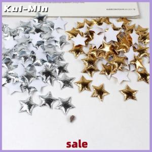Kui-Min 100Pcs Stars for Christmas Party Decor Foam Fabric Stars DIY Scrapbook Cards Ornaments Embellishments Accessory