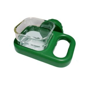 Bird Feeder Bowl with Secure Clip Transparent Plastic and Water Feeding Cup for Parrotlets Budgies and Small Pets