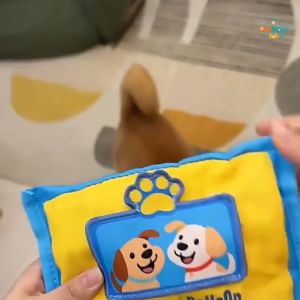 【SG】 Squeaky Wet Wipe Tissue Interactive Dog Toy Sniff Treat Puzzle Chew Toy Soft Plush Durable
