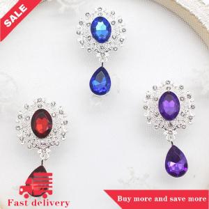 [COD] Shining Brooch 45x25mm Crystal Accessories Fashion Gorgeous Wedding Invitation Holiday Creative Decoration