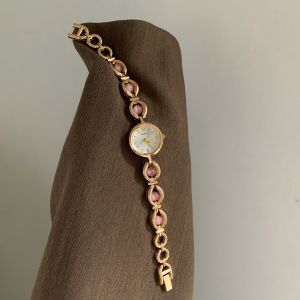 Round Bead Bracelet Watch for Women Vintage Style Light Luxury Exquisite Retro Chinese Style High-End Quartz Watch