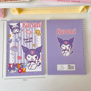 Sanrio Original 60 Pages A5 Cartoon Coil Notebook Cute My Melody Kuromi Cinnamoroll Notebook for kid Kawaii For Student Notebook