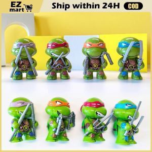 4pcs Teenage Mutant Ninja Turtle Tmnt Action Figure Toys Anime Figura Pvc Collection Model Doll Birthday Gift For Children Decor