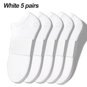 【In stock】5 pairs of mens and womens socks solid color boat socks casual versatile socks sweat-absorbent socks summer thin low-top shallow mouth invisible boat socks