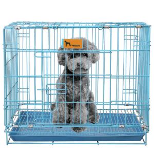 HATELI Give Away Tray+Bowl+Grid/S M L Dog Cage & Cat Cage Removable Pet Metal Crate Pet Fence Cat Kennel with Tray