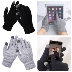 Touch Screen Gloves with Plush and Thickened Warm Gloves All Finger Gloves for Men and Women