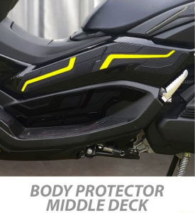 Yamaha New NMAX 2020-2024 Middle Deck Cover Bahan Karet Tebal 3D Motif Timbul Emboss Awet Warna Tidak Luntur Aksesoris Variasi Modifikasi Decals Emblem Buat Motor lebih Cakep keren Kece