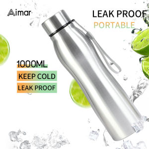 1000ml stainless steel vacuum sports water cup outdoor sports portable large capacity leakproof water cup