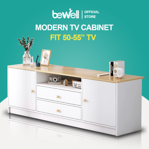 Bewell TV Cabinet High Quality TV Stand Modern Simple Living Room Bedroom Furniture TV Rack