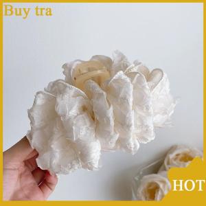 [Buytra] Versatile Fluffy Hair Clip For Women Girls Sweet Bow Large Hair Claw High Horse Tail Shark Clip Fashion Hair Accessories Gifts