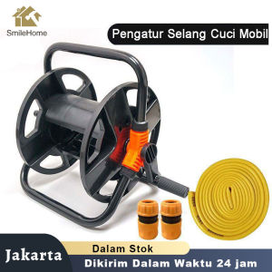 50m Gulungan Roll Selang air Portable - Taman Tanaman Berkebun - Garden air Hose Reel selang air Portable 50m tempat gulungan selang air anti kusut Garden water hose reel Penggulung Selang Portable