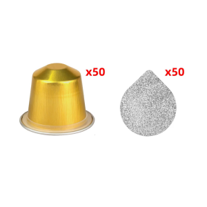 50PCS Aluminum Coffee Pods Shell Power Cup Stickers Preservation Covers Sealing Lid Seal Film Perfect for Coffees Pods