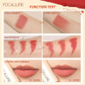 FOCALLURE Brand Hottie Moist Lipstick Matte Nude Long-lasting Makeup Lip Tint Waterproof Moisturizing Rose Fragrance. 