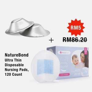 Silver Mamas Silver Nursing Cups | Breastfeeding Sore Crack Nipple Shield Cover Care Cream Protector Maternity Gift Barang Ibu Mengandung Bersalin