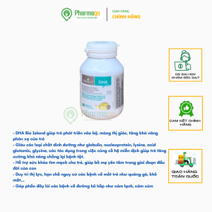 Dầu Cá Bio Island Bổ Sung DHA Cho Trẻ Lọ 60 viên [Chính Hãng]