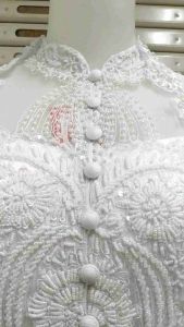 Satu Set Kebaya Akad Nikah: Kebaya Longtorso Rokbatik & Seledang Akad