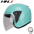 HNJ A4-002 Motorcycle Helmets Half Face for Women Clear Visor Motors Helmet with Men. 