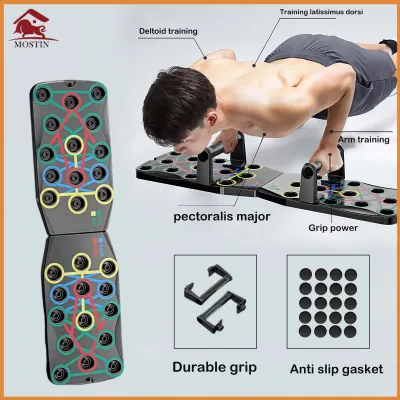 Multi Function Fold Push Up Board Stand Workout Home Gym Muscle Fitness Exercise Push Up Rack Board Men Women Exercise Body Building Training System Home Gym Equipment Fitnes