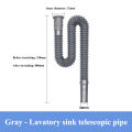 Bathroom Sink Drain Pipe Kitchen Wash Basin Drainer Flexible Drain Pipe Sink Outlet Tube. 