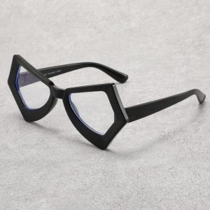 W3RF Butterfly Shape Butterfly Frame Glasses Oversized Frame Irregular Frame Oversized Eyeglasses Fashion Blue Light Filtering Blue Light Glasses for Women