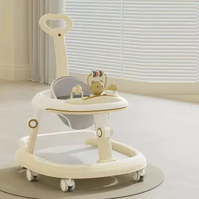 Baby Walker Music Anti O Leg Foldable Adjustable Height Push Toddler Car Walk learning anti-o-legs