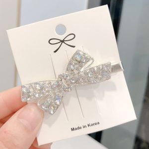 Hàng sẵn có 1/3/5PCS/thiết lập nơ pha lê và bóng Bộ dây buộc tóc phụ nữ thời trang Hàn Quốc Hoa Kẹp Tóc thiết lập