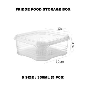 JOYEASE 2000ML Refrigerator Organizer Kitchen Fresh Food Storage Box Containers Stackable Lid Combo Set - 5pcs - Combo Set 5 PCS! Fridge Food Storage Box
