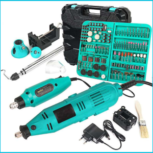 KING PAKET LENGKAP GERINDA BOR TUNER LISTRIK BLISTER Gerinda Bor Mini Set 350 PCS DG350