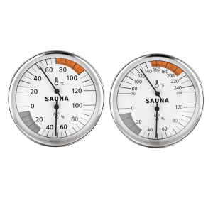 Professional Sauna Room Thermometers Hygrometer Alloy Heat Resistant Glass Accurate Humidity Monitor for Sauna