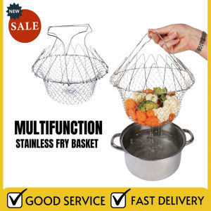 12-in-1 Home fries basket Small fry basket Vegetable fruit filter basket Stainless steel retractable basket Folding fry basket Kitchen tools