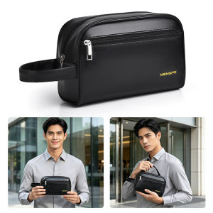 MENSPE Cosmetic Bag PU Bag Large Capacity Bag Makeup Pouch Handbag Organizer Large Capacity Cosmetic Bag Wash Bag Pocketed Separation For Makeup Skincare Product