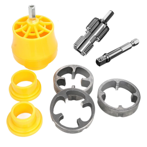 Electric Drill PVC Pipe Threader Kit Electric Drill PVC Thread Maker Tool Tap Cutter Set for PVC Pipes Accessories