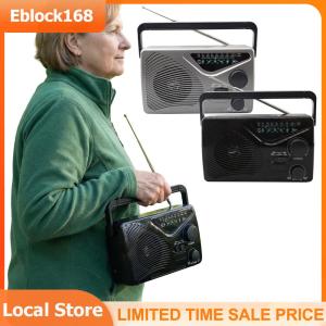 FM/AM/SW Radio Built in Speakers Personal Radio Battery Or Mains Powered with Earphone Jack & Antenna for Travel Hiking Cycling