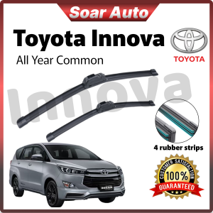 Toyota Innova Car Wiper 2 PCS Silicone Wiper Blade Set Pair for All Year Common U-Type Banana Type Car Window Wipers
