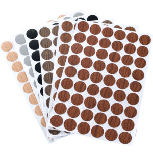 96Pcs/Sheet Wooden Furniture Screw Cap Cover Hole Sticker 15mm Self Adhesive Art Decorative Stickers For Desk Drawer Cabinet