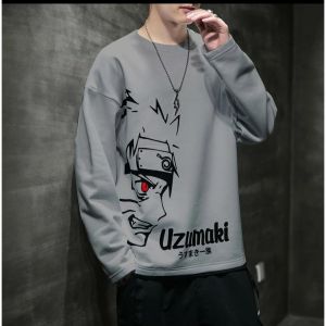 Bisa COD Sweater Keren Kaos Pria Distro Crewneck Elegan Sweatshirt Trendy Naruto Uzumaki Sweter Kece