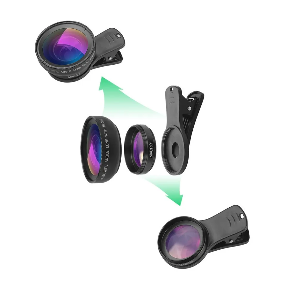 Apexel - 10in1 Objectif caméra grand angle / Fisheye Apexel - 10in1 Objectif caméra grand angle / Fisheye