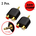 ตัวแปลง Aux to RCA ต่อโทรศัพท์เข้าเครื่องเสียง Jack Rca to Aux 3.5mm Adaper. 