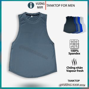 Áo ba lỗ nam TANKTOP TRƠN form rộng xẻ tà tập GYM thể hình chất thun lạnh VNO123