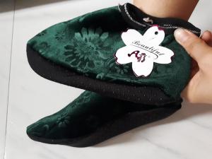 Fox- Kaos Kaki Tawaf ANTISLIP EMBOSS- SEPATU TOWAF Beludru-PHOTO ASLI-Kaos kaki Rumah- Kaos kaki sepatu - kaos kaki muslim- sepatu kain anti slip