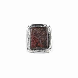Natural Kalimaya Opal Boulder Matrix Andamooka Ring Monel