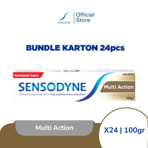 Sensodyne Toothpaste Pasta Gigi Sensitif Perawatan Multi Manfaat Multi Action 24x100gr [24 PCS]