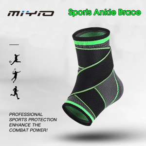 MIYIO 1PCS Ankle Brace Support Sports Ankle Protector Compression Ankle Support Adjustable Ankle Guard Ankle Pain Supports Elastic Guard Injury Recovery for Sports Running Basketball